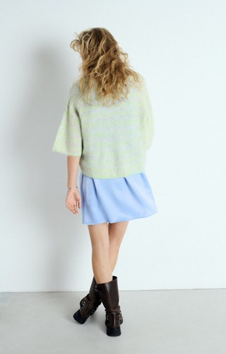 American Vintage - WOMEN'S - WOMEN'S JUMPER NENYBAY SHORT - POLAIRE CHINE