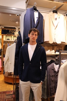 Lardini - Liknit blazer - Deep blue