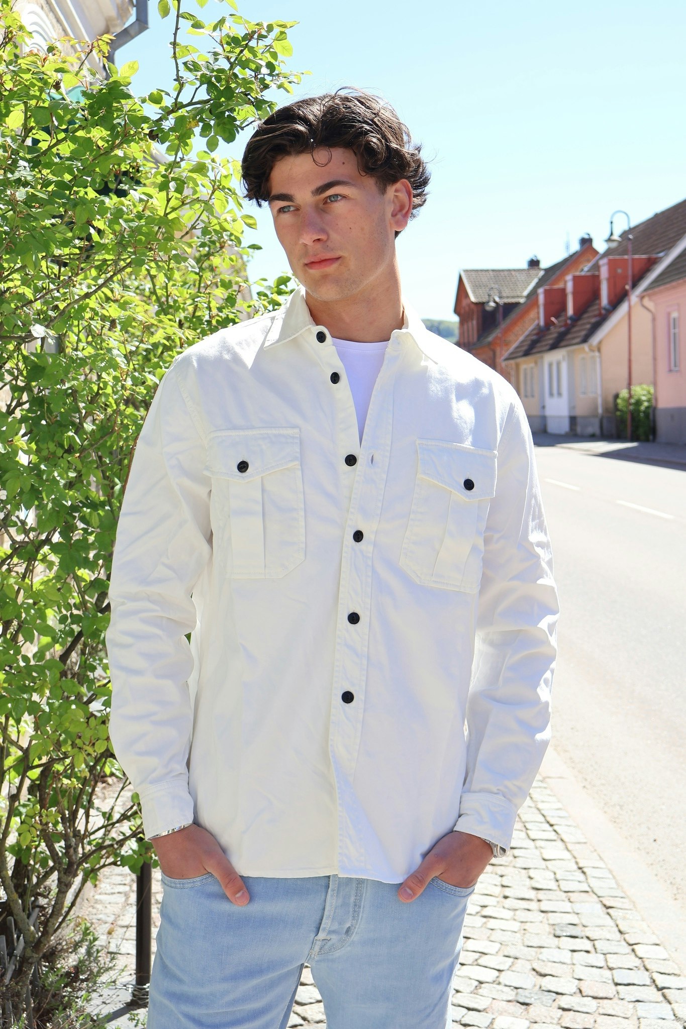 Chesapeakes  - Gabardine Guide shirt Alaska - Off White