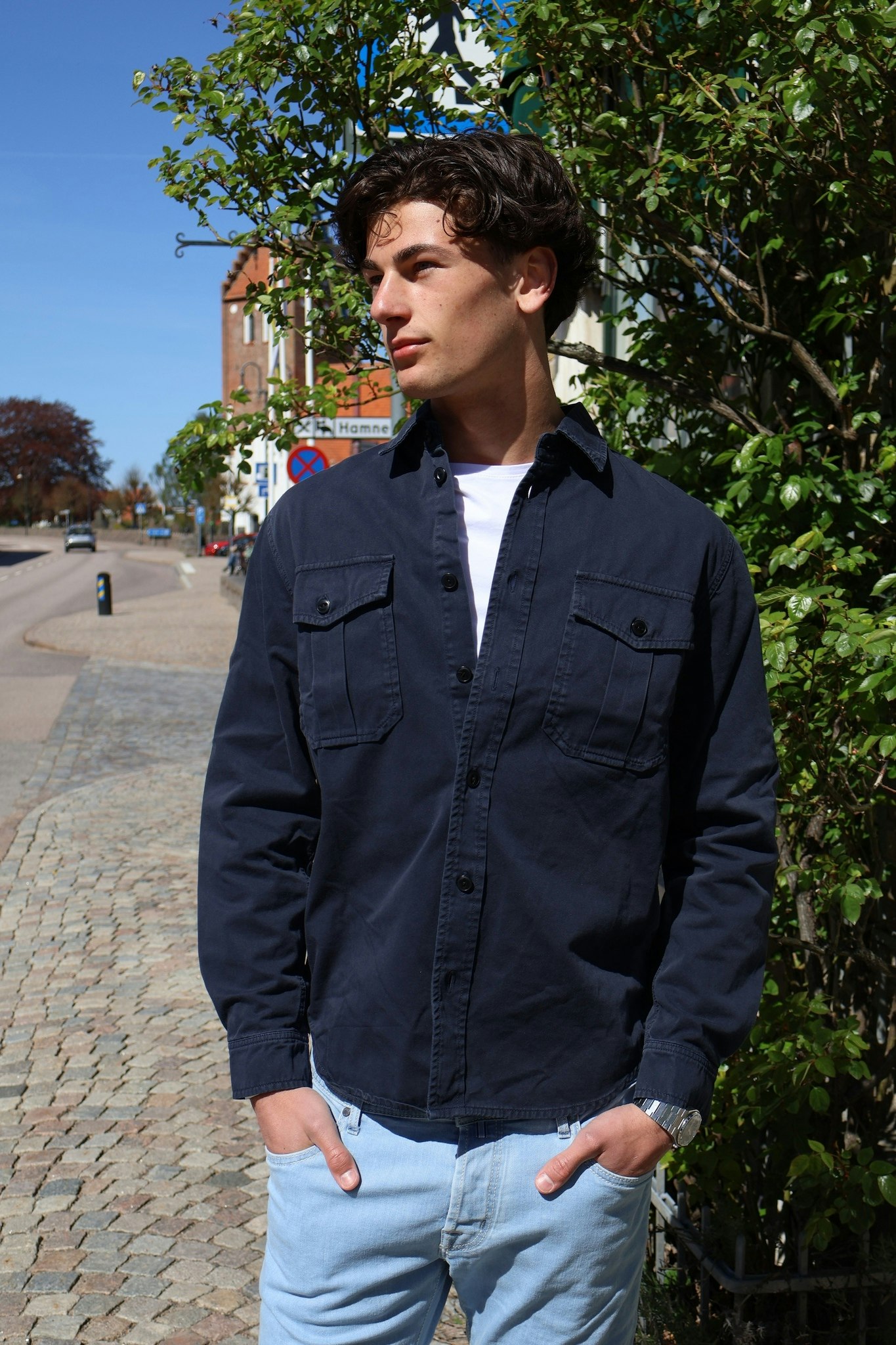 Chesapeakes  - Gabardine Guide shirt Alaska - Navy Blue