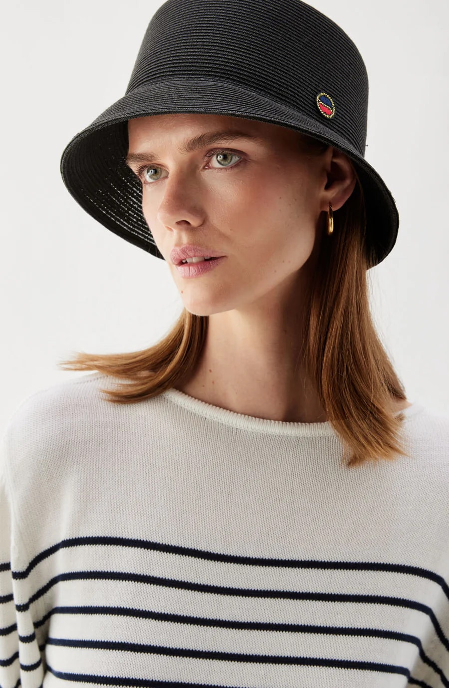 Busnel - TINA PAPER STRAW BUCKET HAT -