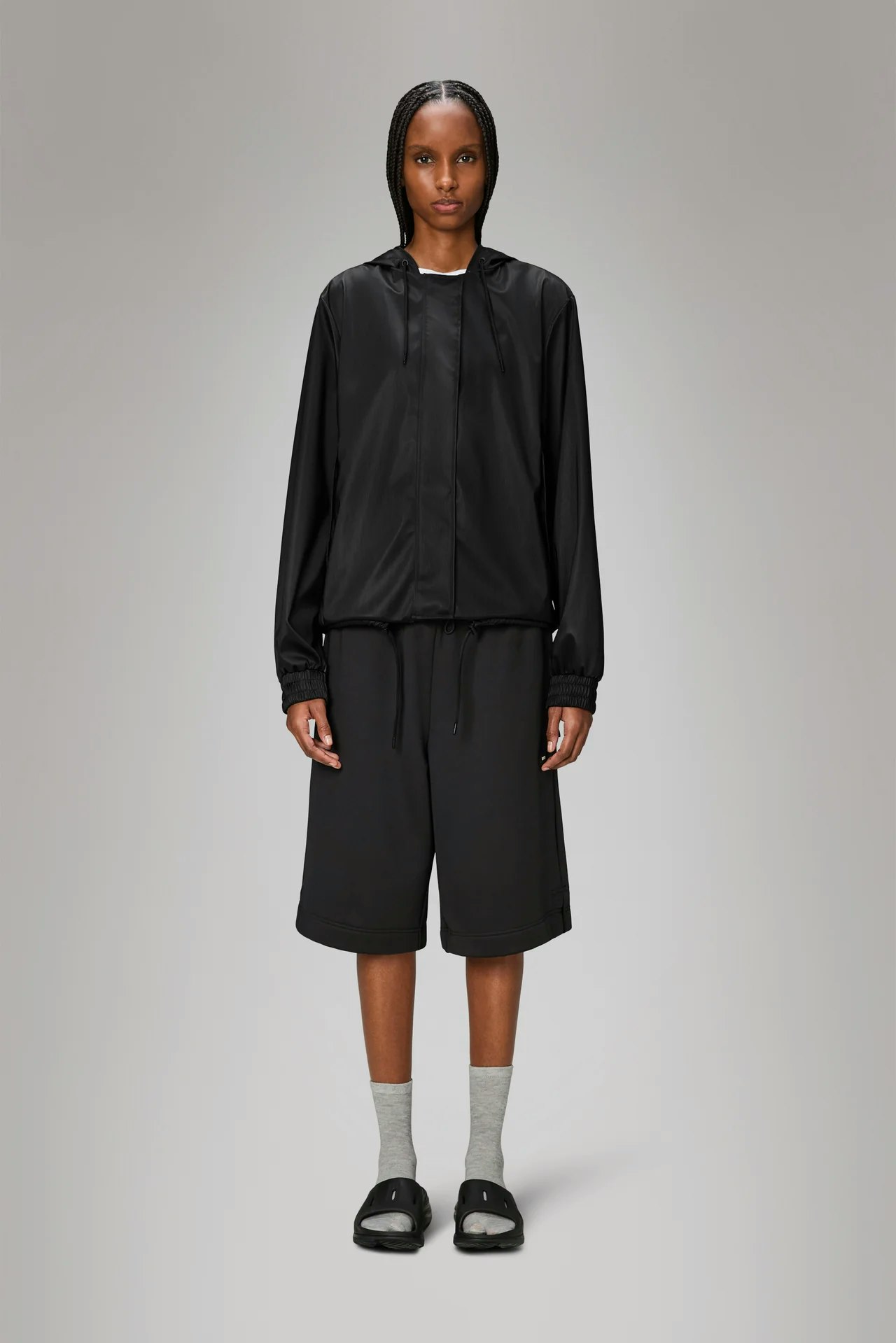 Rains - String W Jacket - Black Grain