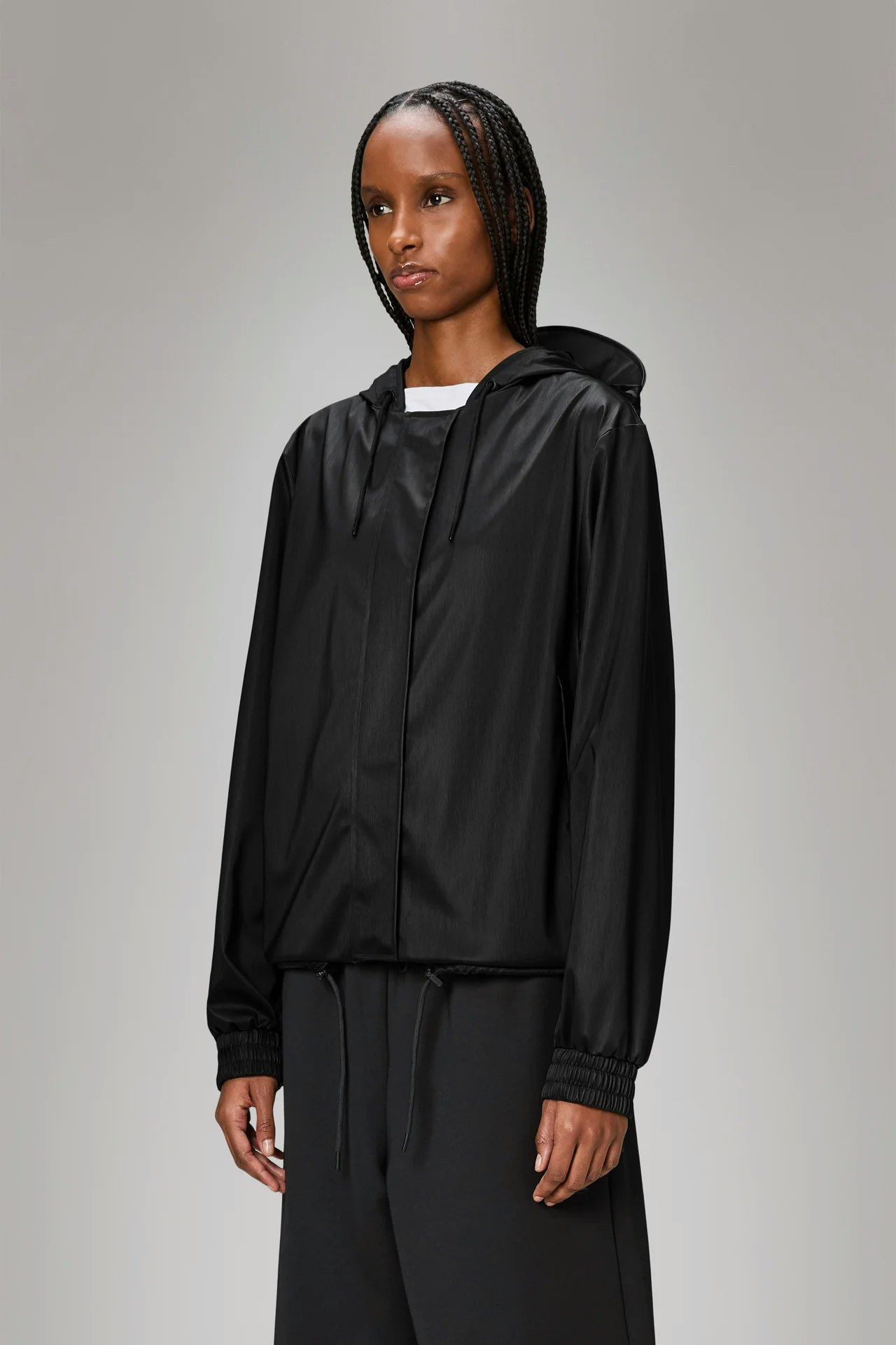 Rains - String W Jacket - Black Grain