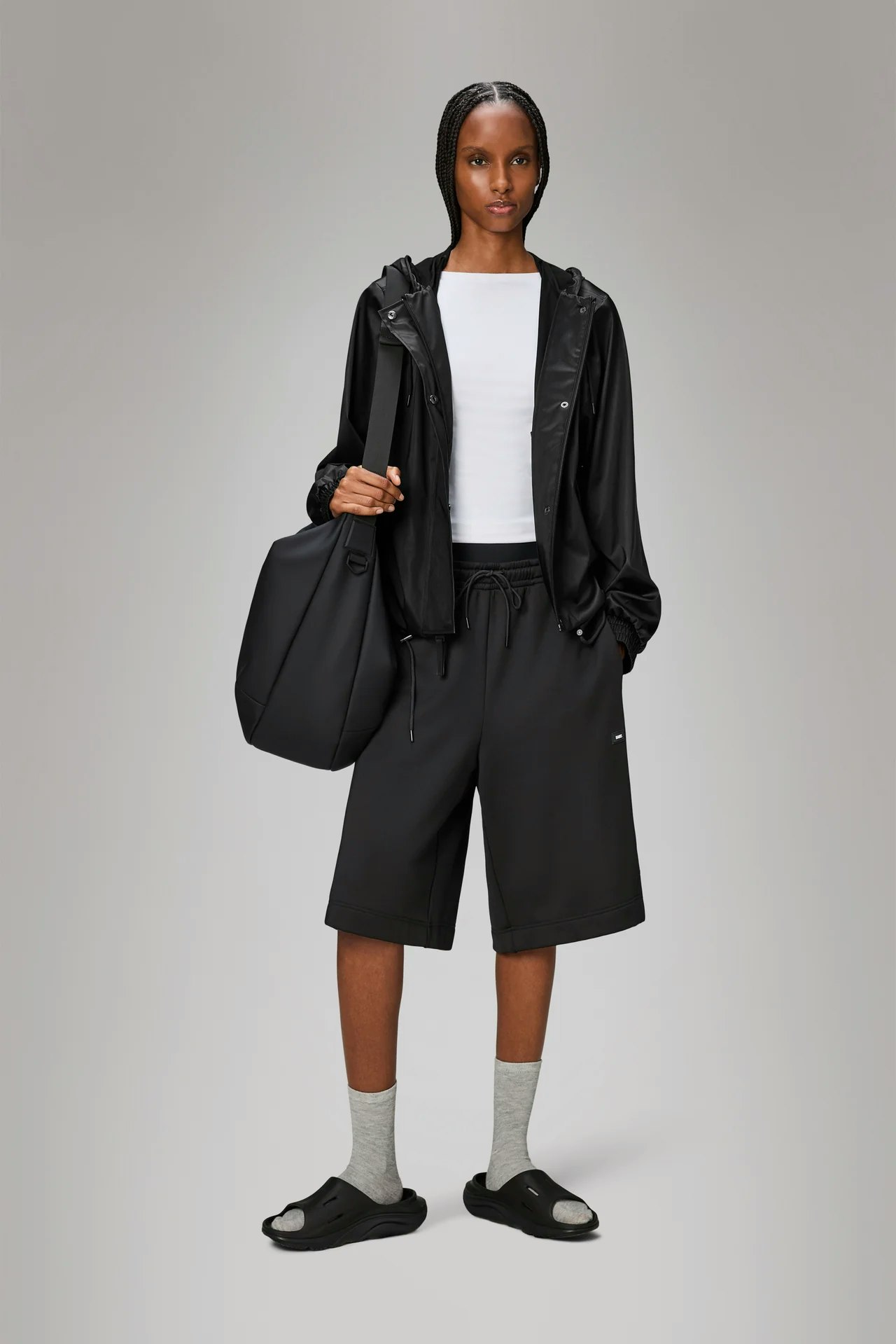 Rains - String W Jacket - Black Grain