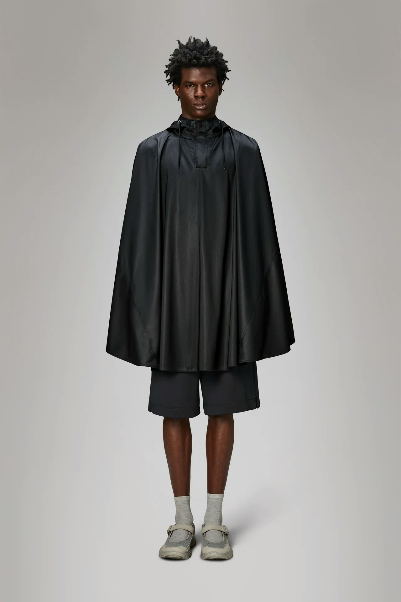 Rains - Unisex Cape - Black Grain
