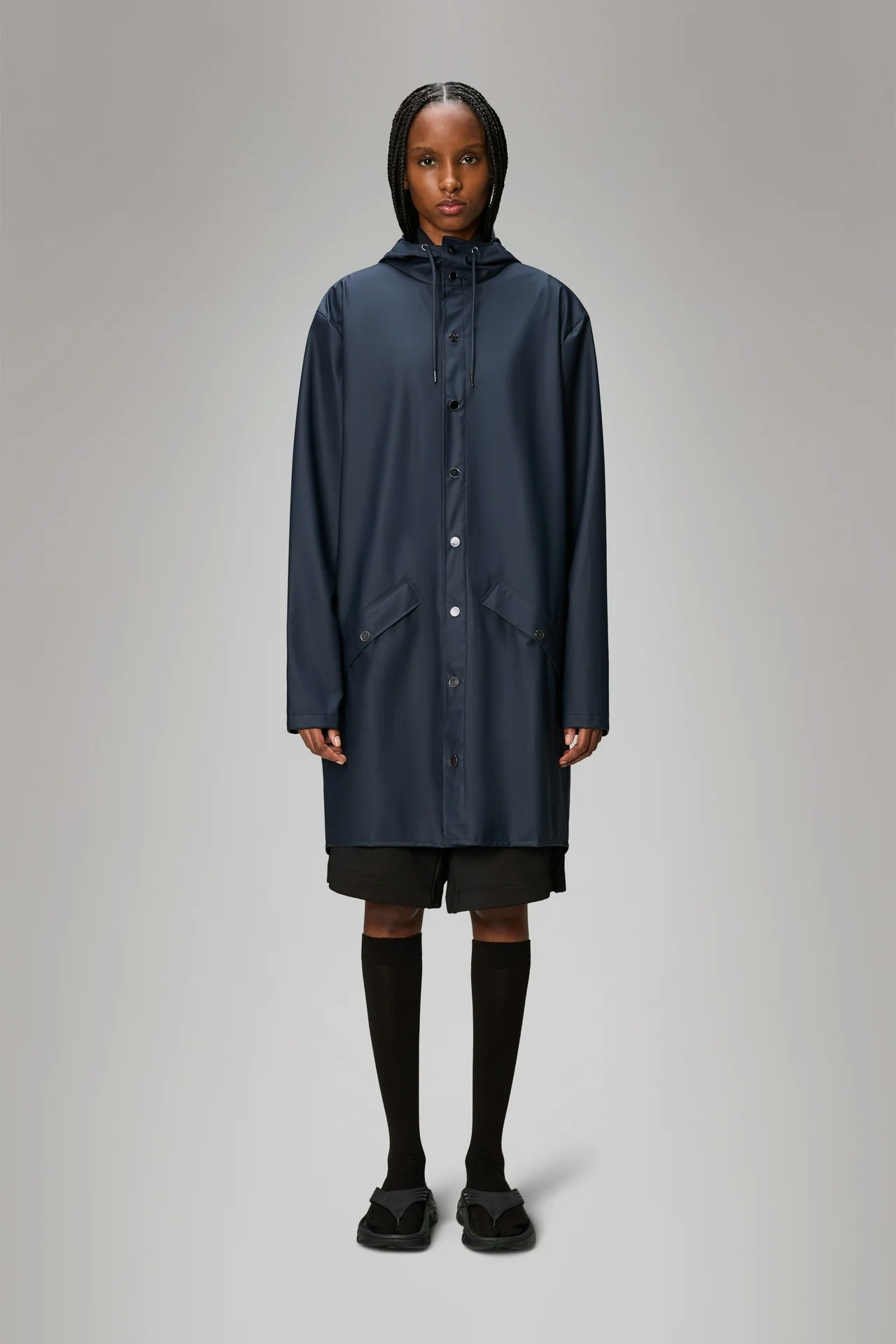 Rains -  Unisex Long Jacket - Navy