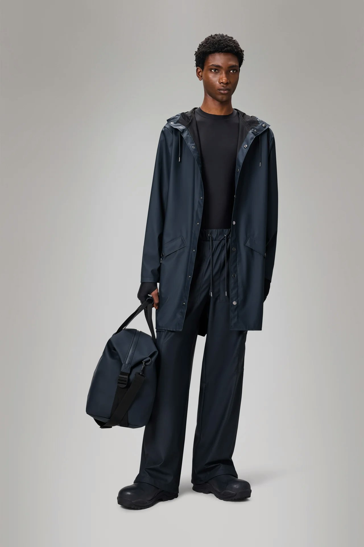 Rains -  Unisex Long Jacket - Navy