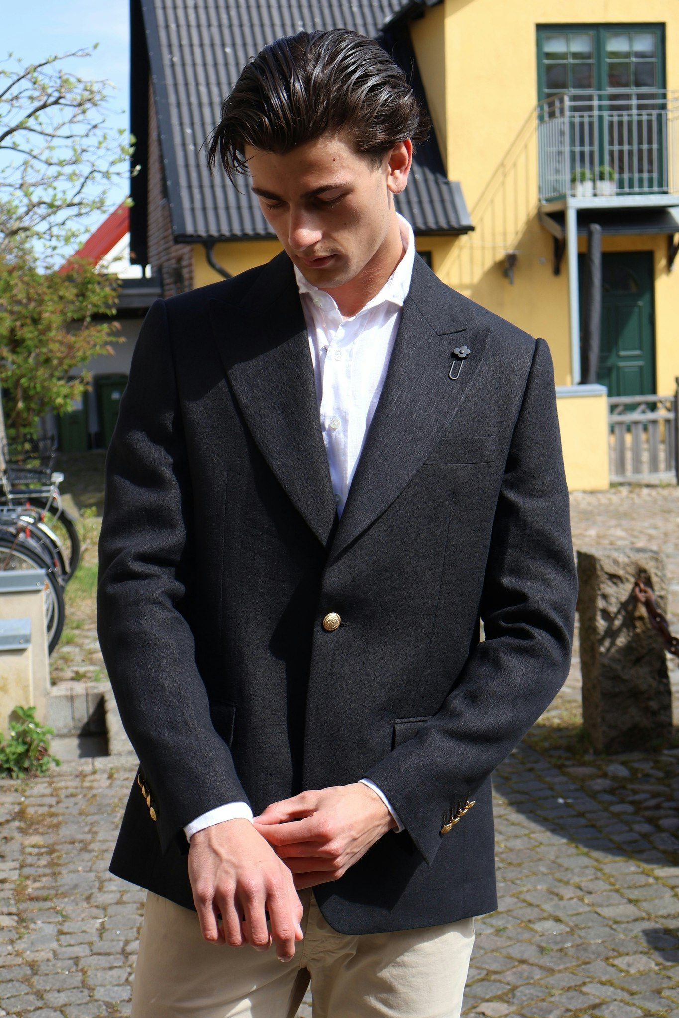 Lardini - Lino Blazer - Black