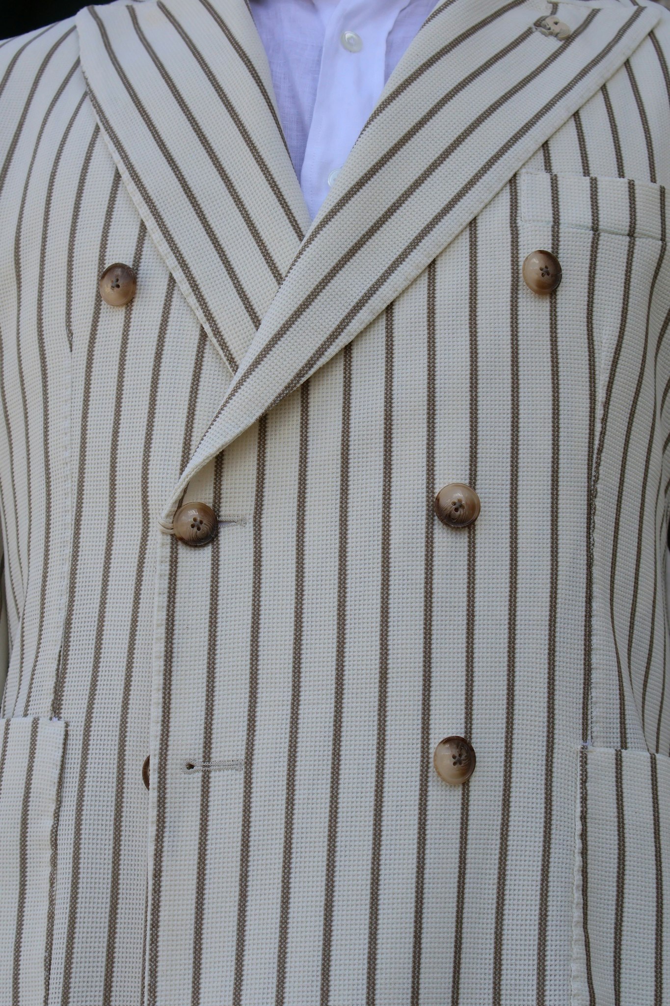 Jerry Key - Diritto - lined white/brown blazer