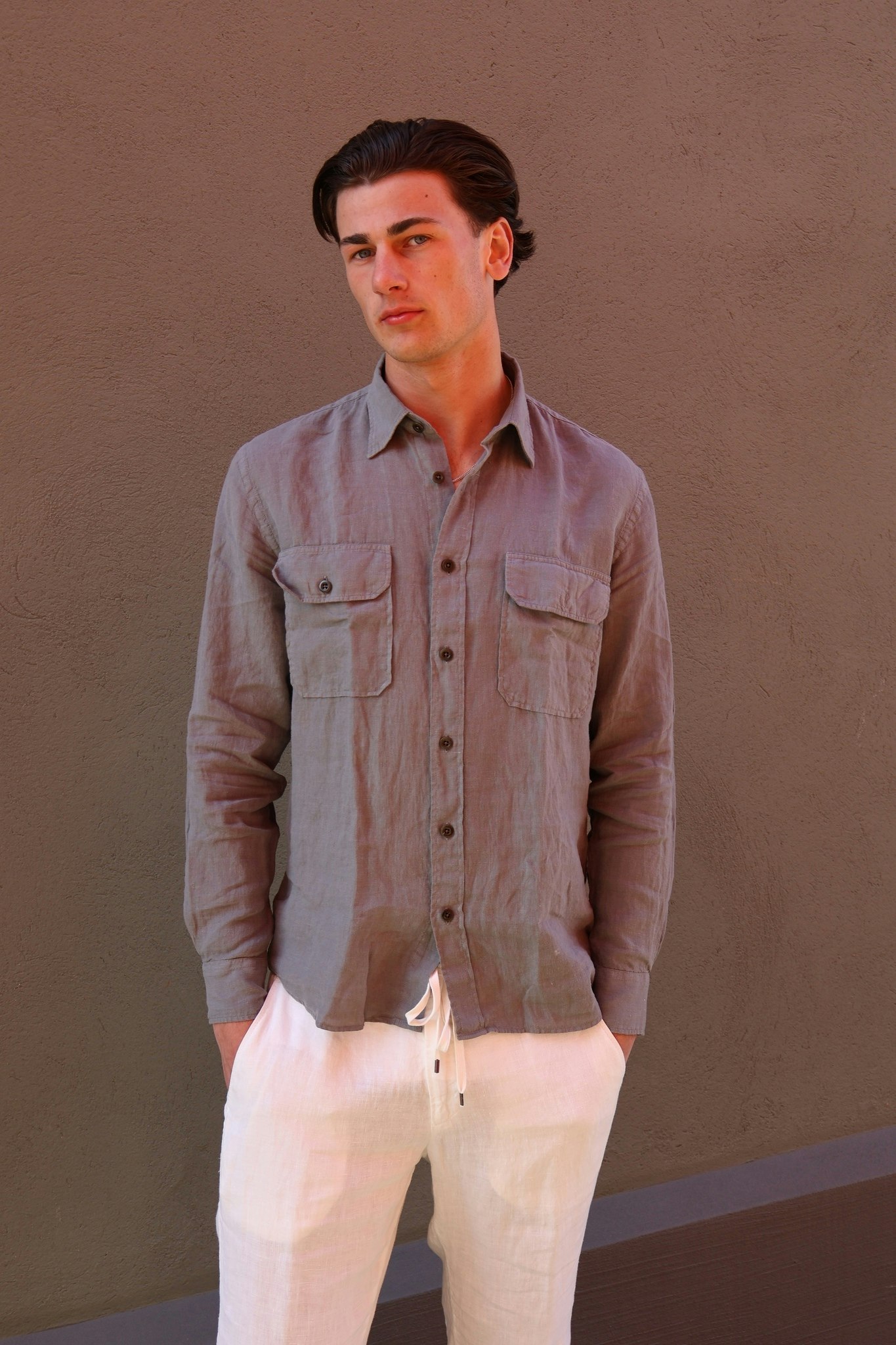 Four.ten - Linen pants - white