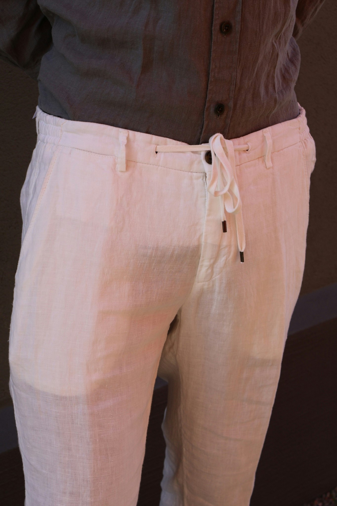 Four.ten - Linen pants - white