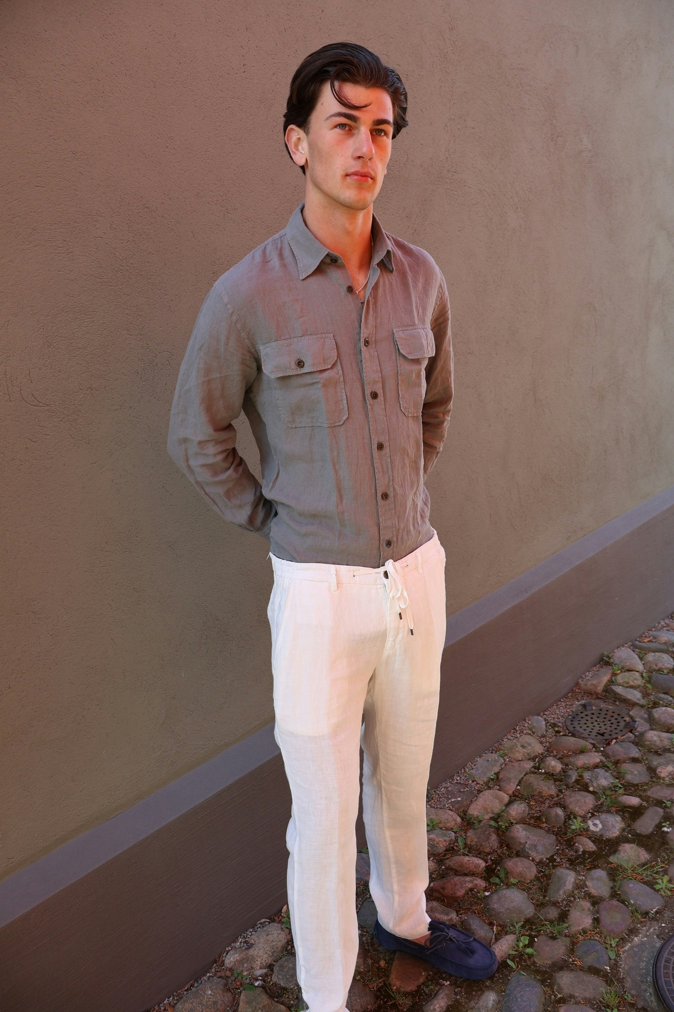 Four.ten - Linen pants - white