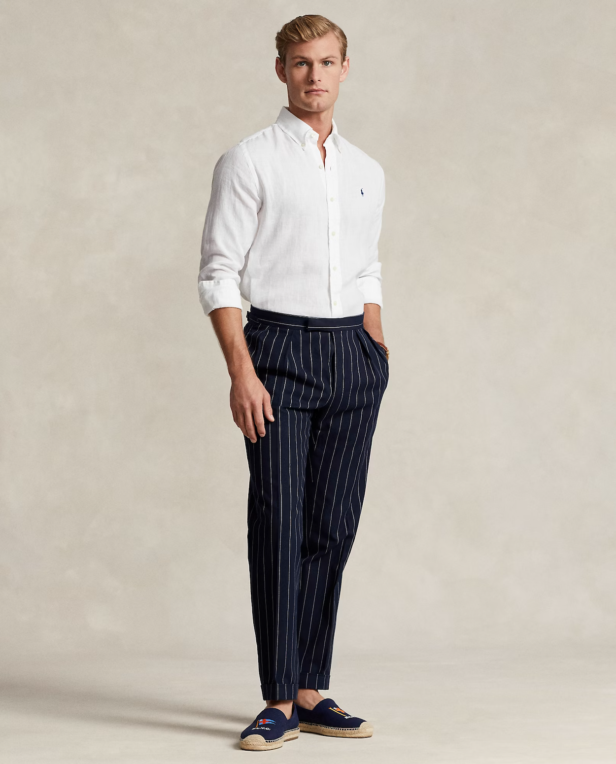 Polo Ralph Lauren - Slim Fit Linen Shirt - White