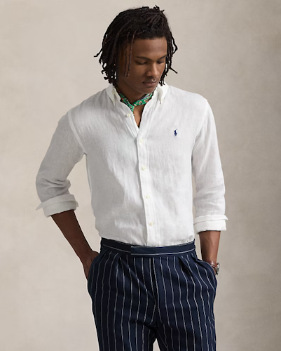 Polo Ralph Lauren - Custom Fit Linen Shirt - White
