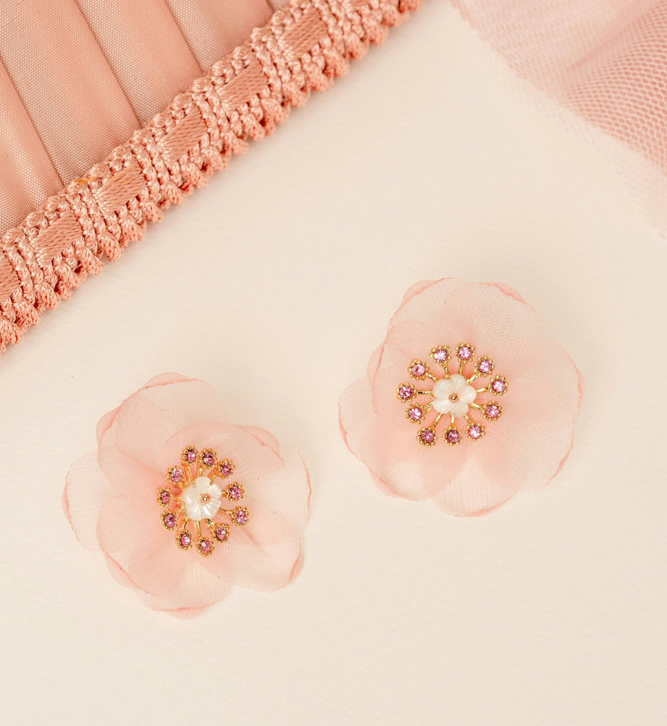 Lily and Rose -  ORGANZA BOTANICAL EARRINGS – ORCHID
