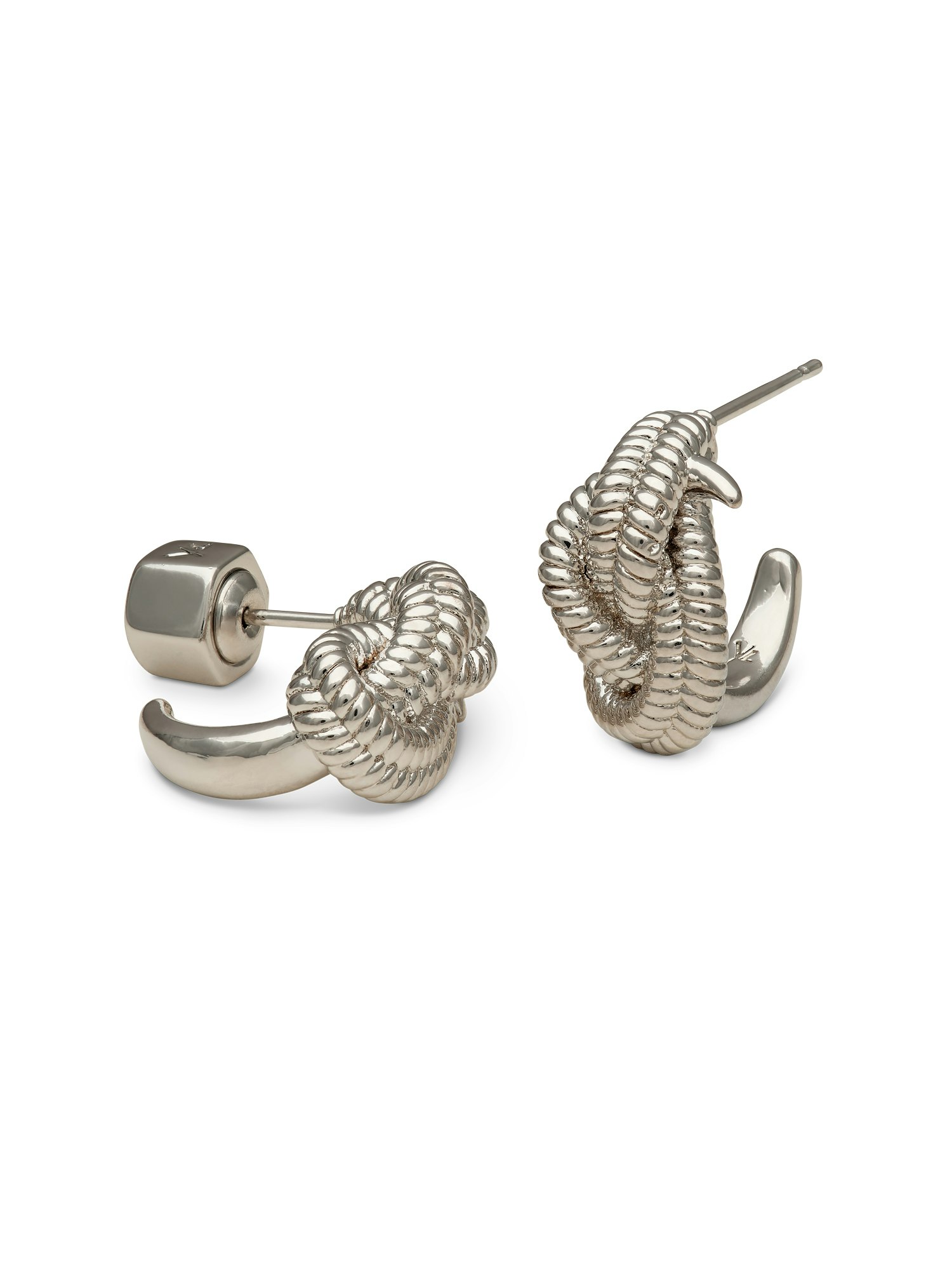 Ylva Li - PETITE YVES KNOT EARRINGS – SILVER