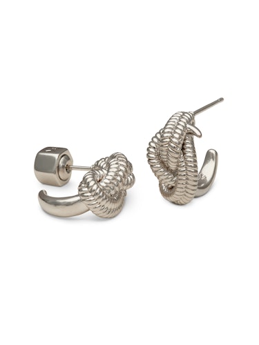Ylva Li - PETITE YVES KNOT EARRINGS – SILVER
