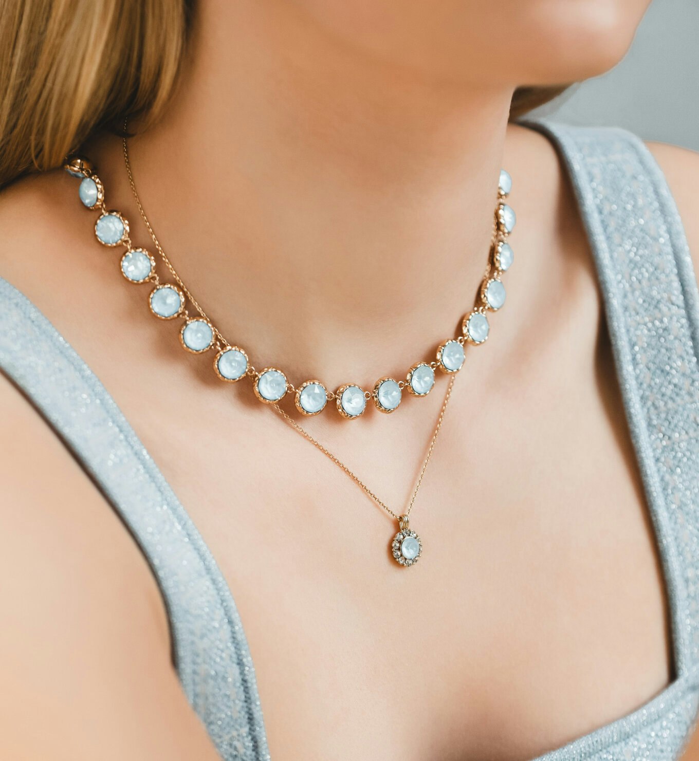 LILY AND ROSE - VICTORIA NECKLACE – SKY BLUE