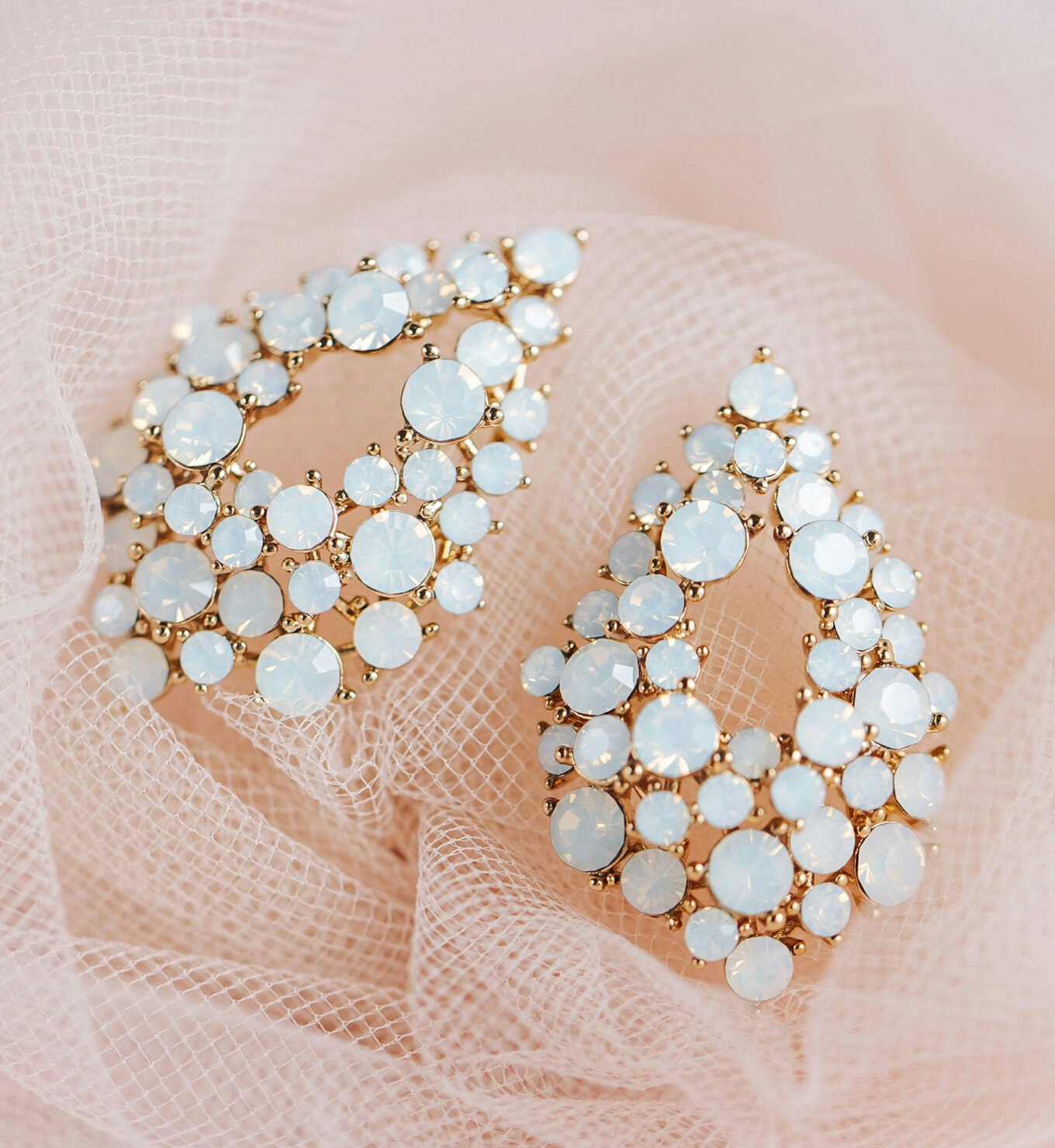 Lily and rose - ALICE EARRINGS – WHITE OPAL