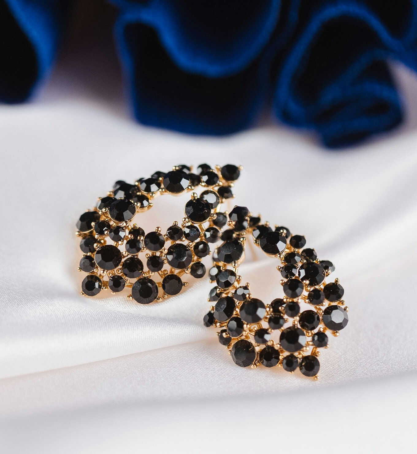 Lily and Rose - ALICE EARRINGS – JET (GOLD)