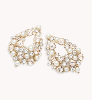 Lily and rose - Alice pearl earrings - Ivory silk