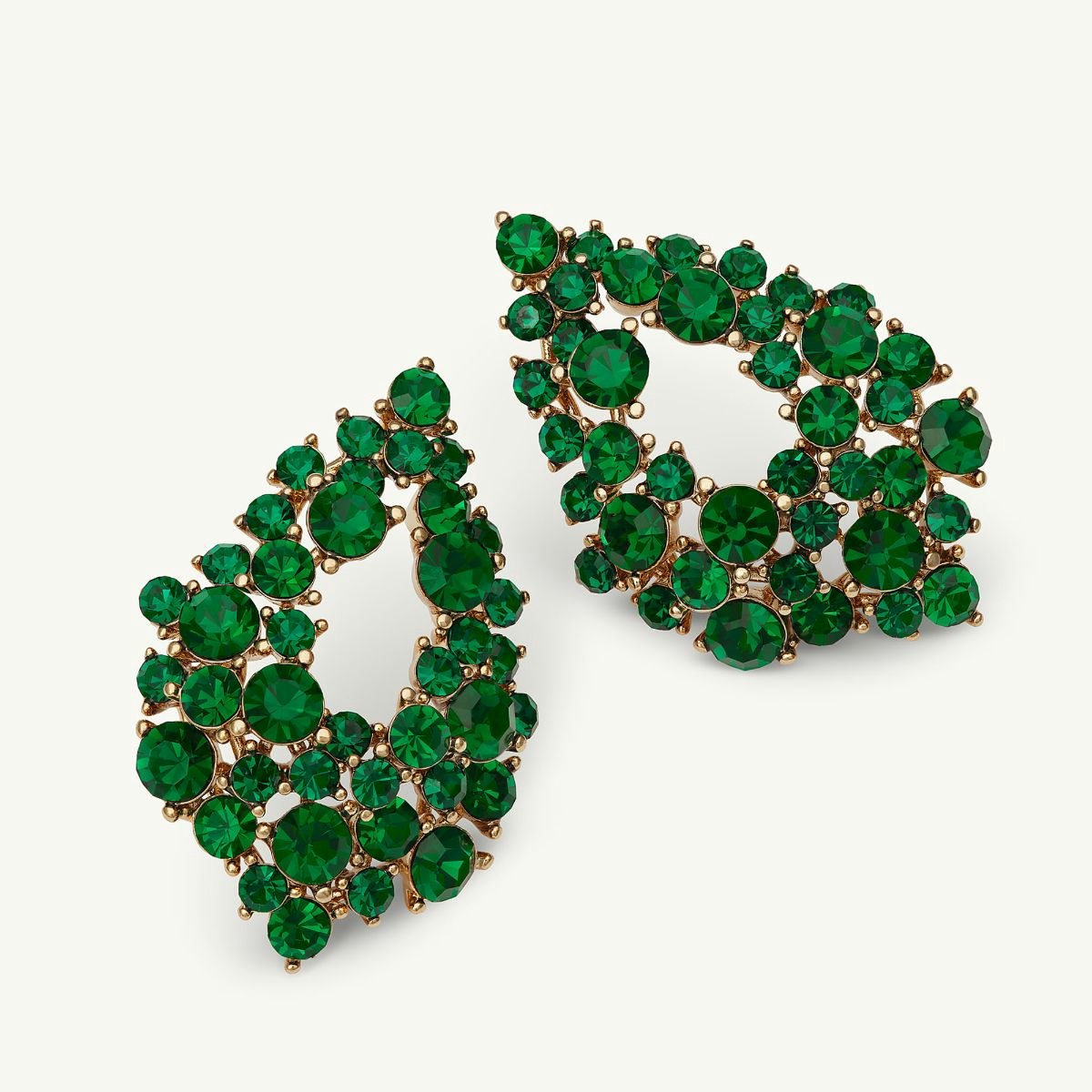 Lily and rose - Alice earrings - Emerald