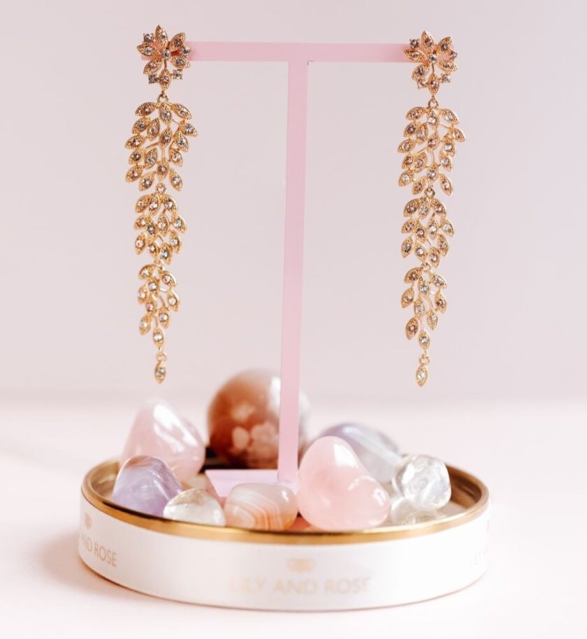 Lily and rose - LAUREL EARRINGS – WATERCOLOURS