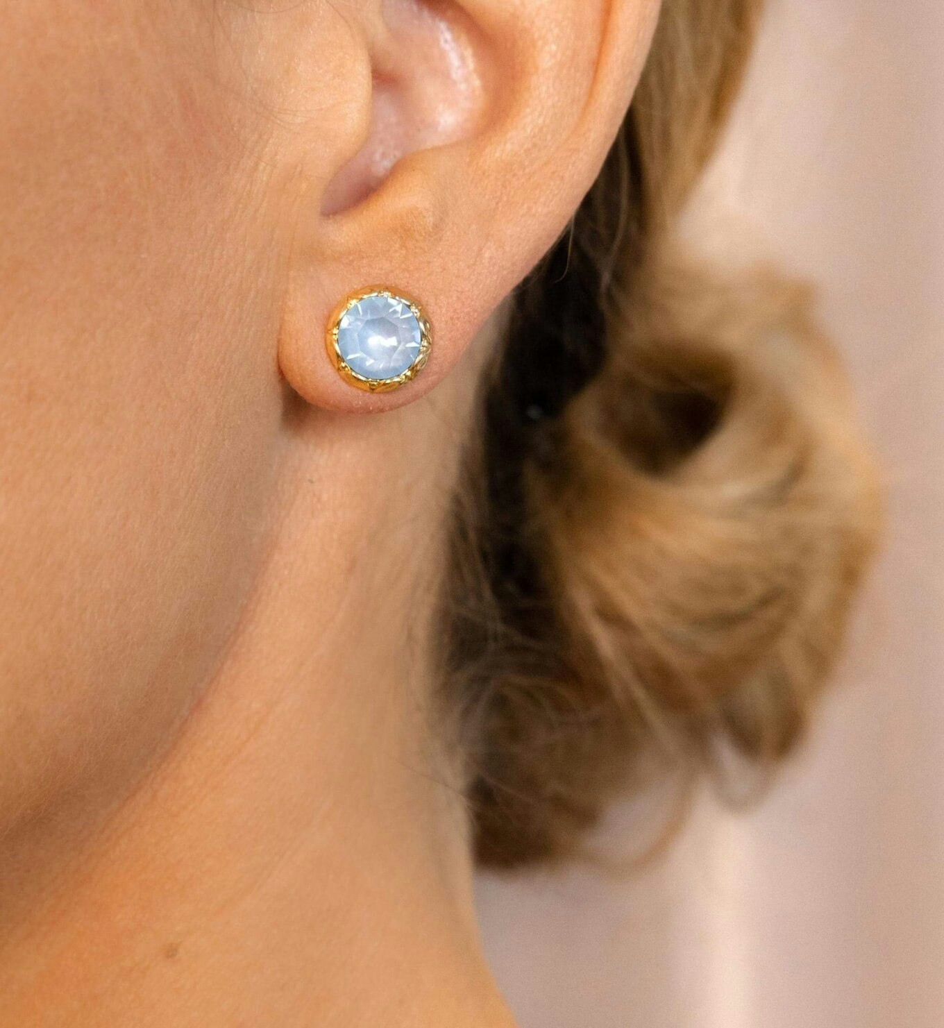Lily and rose - Miss Victoria stud earrings - Sky blue