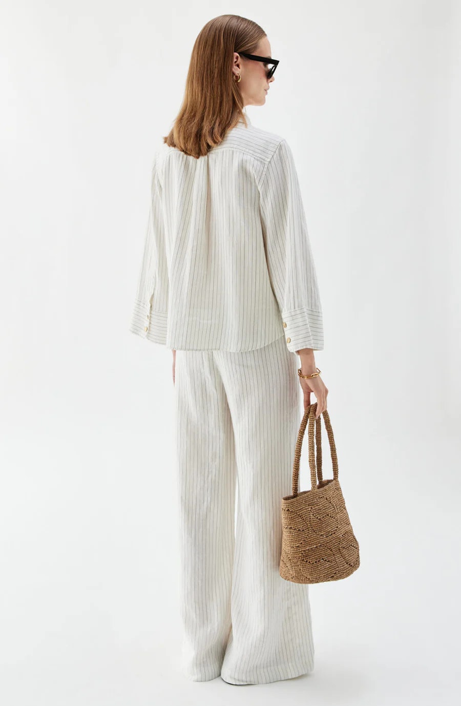 Busnel - ROMY STRIPED SHIRT - ECRU/BLACK
