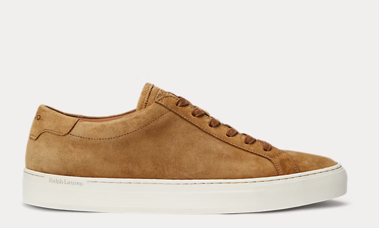 Polo ralph Lauren - Jermain Suede Trainer - Amber