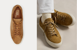 Polo ralph Lauren - Jermain Suede Trainer - Amber