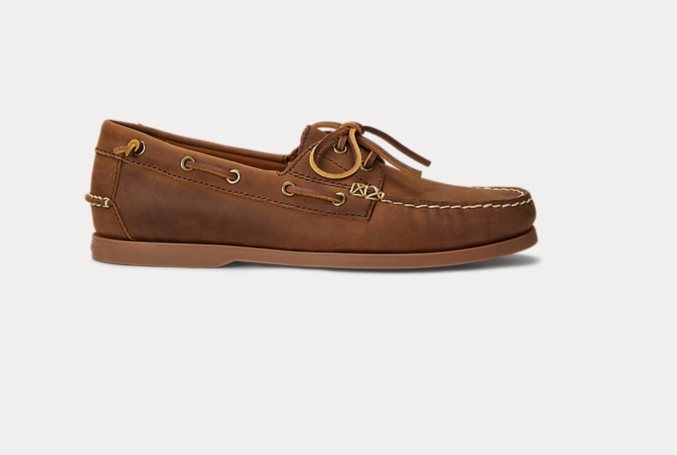 Polo Ralph Lauren - Merton Leather Boat Shoe - Brown
