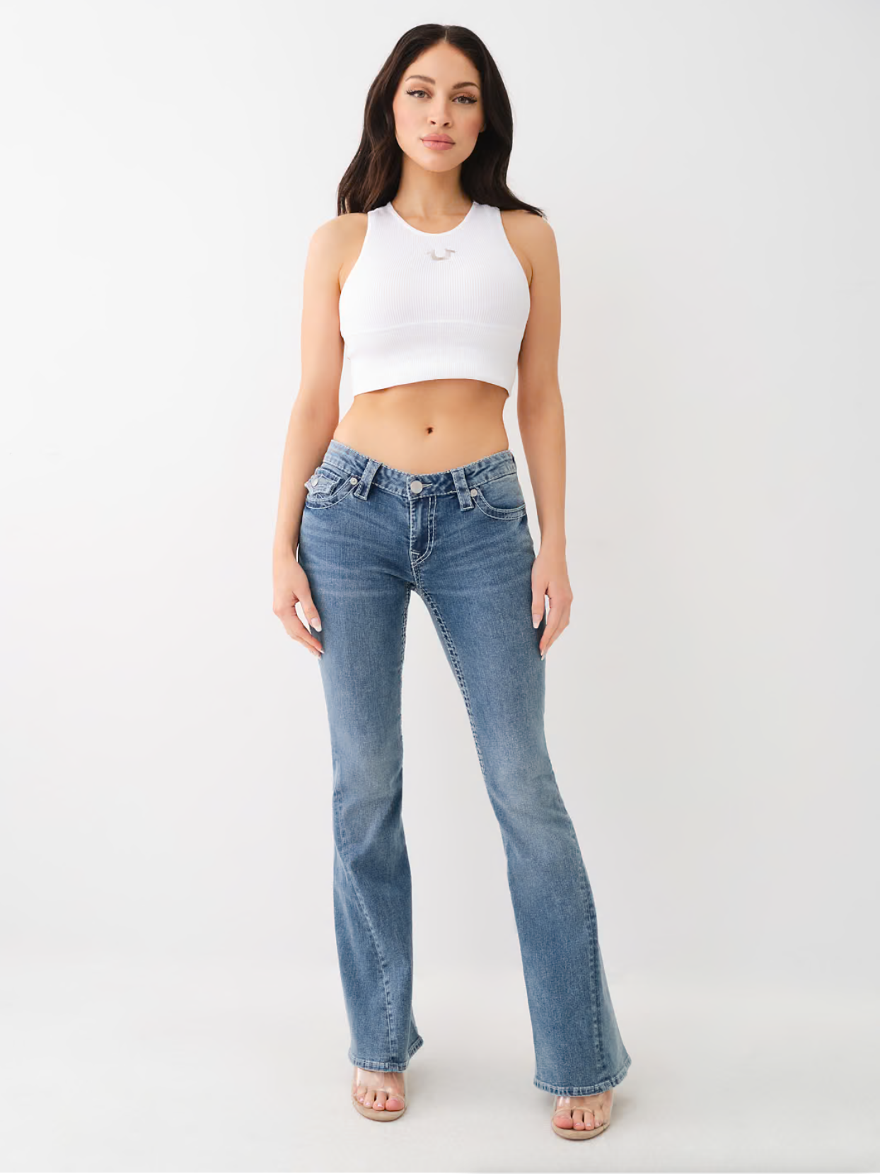 True Religion - BIG T HORSESHOE WING FLARE JEAN - Boho