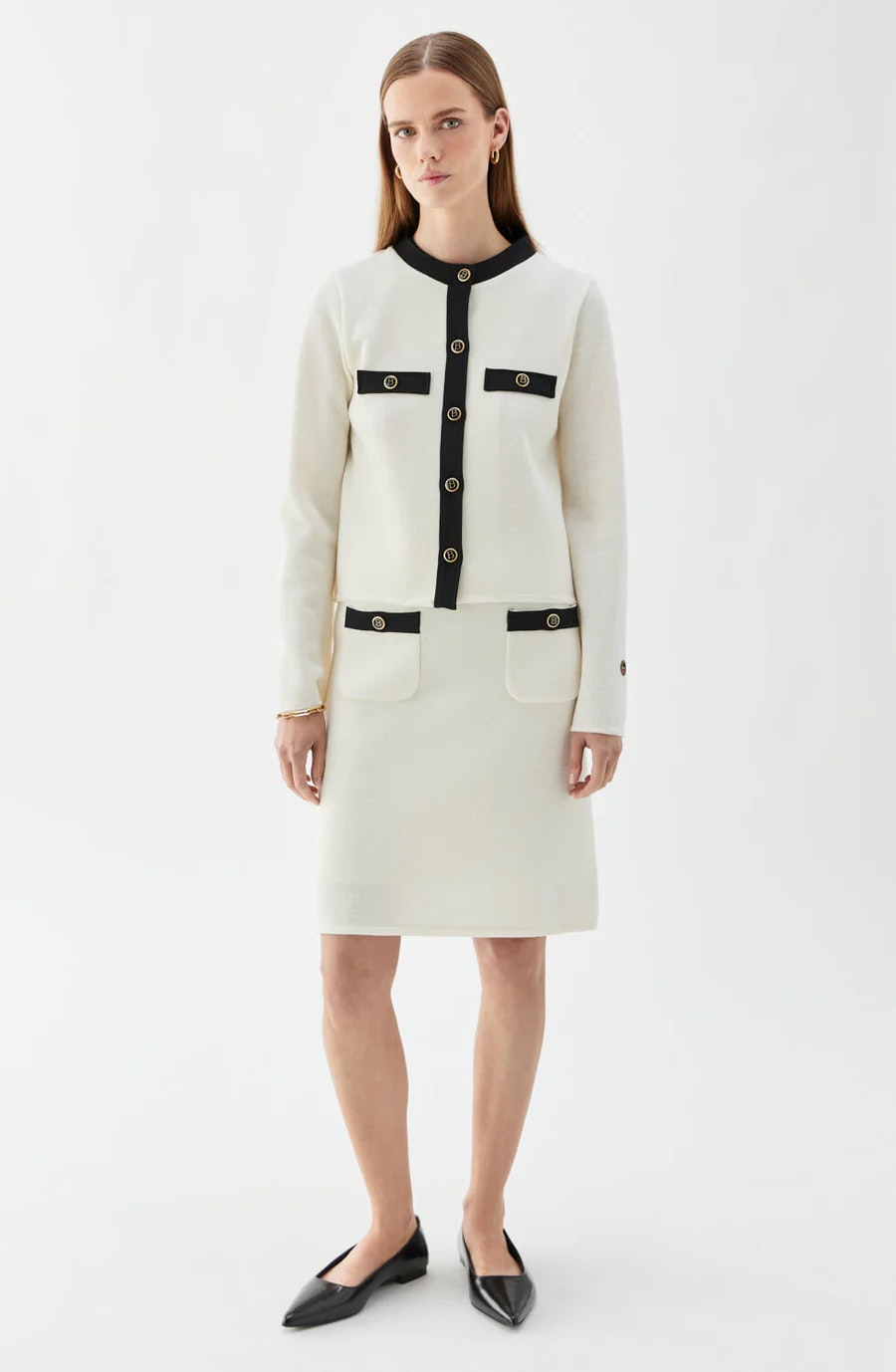 Busnel - MISSIE JACKET - ECRU/BLACK