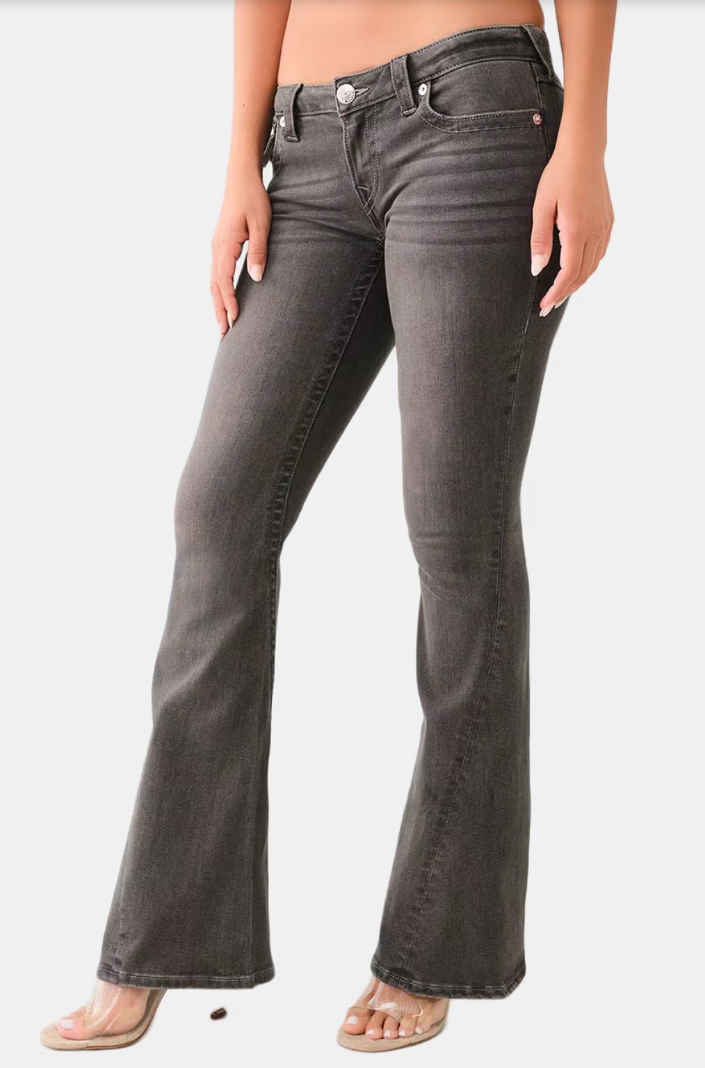 True Religion - JOEY LOW RISE FLAP - charcoal