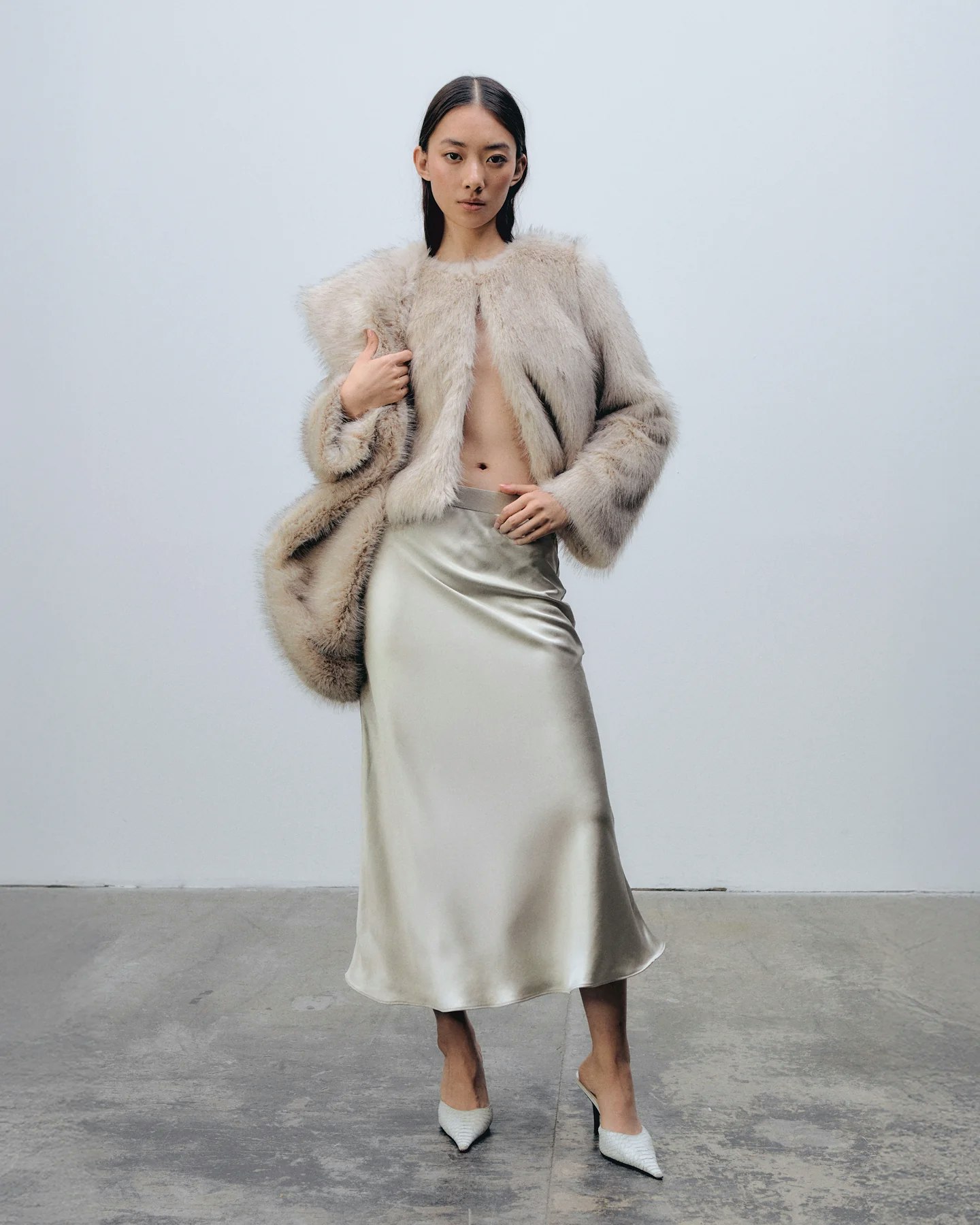 Ida Sjöstedt - Lucky Fur Collar - Light beige