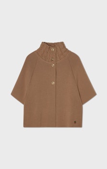Busnel - LISALOU CABLEKNIT COLLAR CAPE - SALTY CARAMEL
