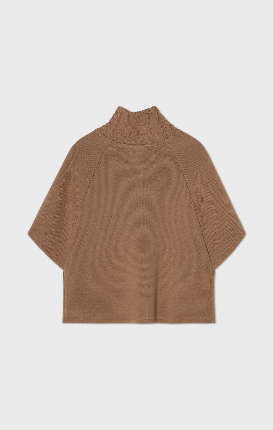 Busnel - LISALOU CABLEKNIT COLLAR CAPE - SALTY CARAMEL