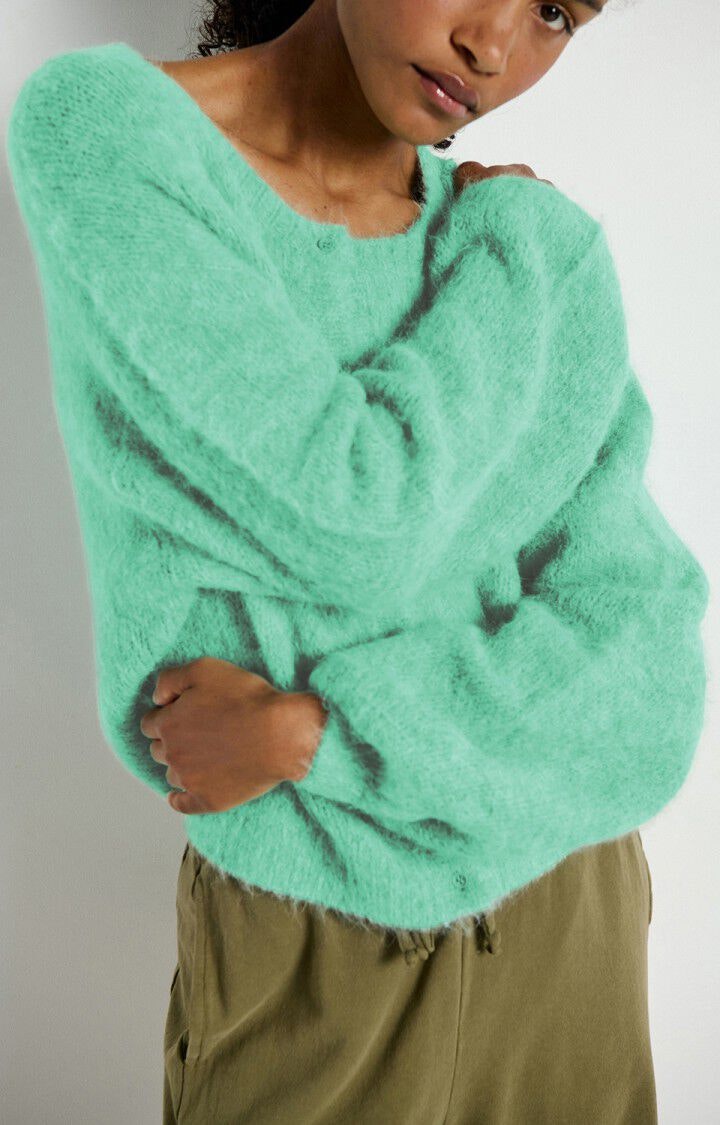 American Vintage - WOMEN’S CARDIGAN NIBY - MINT WATER MARL