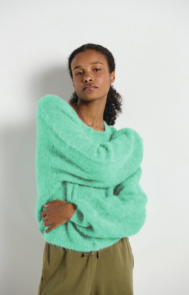 American Vintage - WOMEN’S CARDIGAN NIBY - MINT WATER MARL