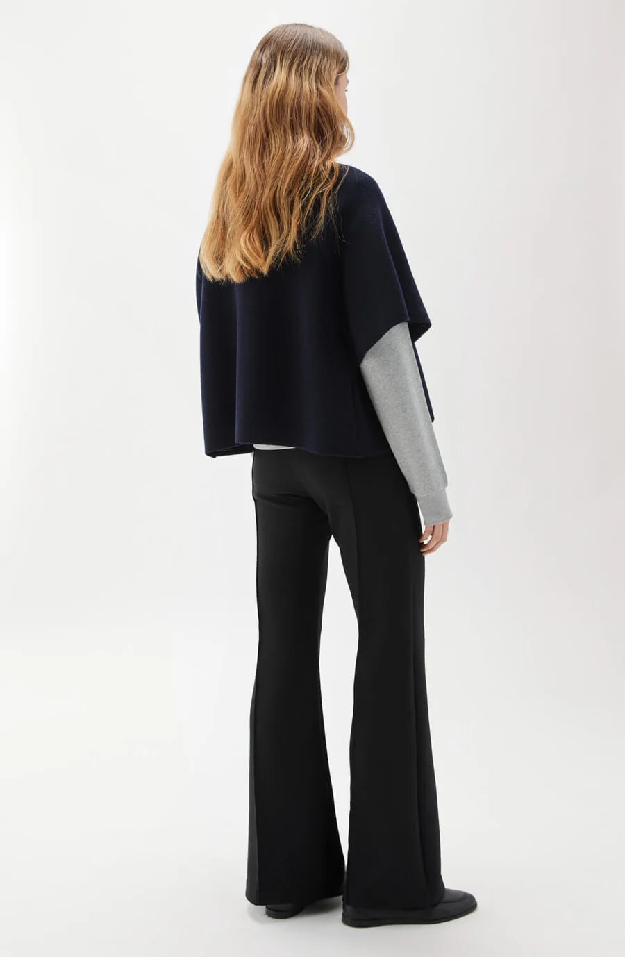 Busnel - LISALOU CABLEKNIT COLLAR CAPE - Marine