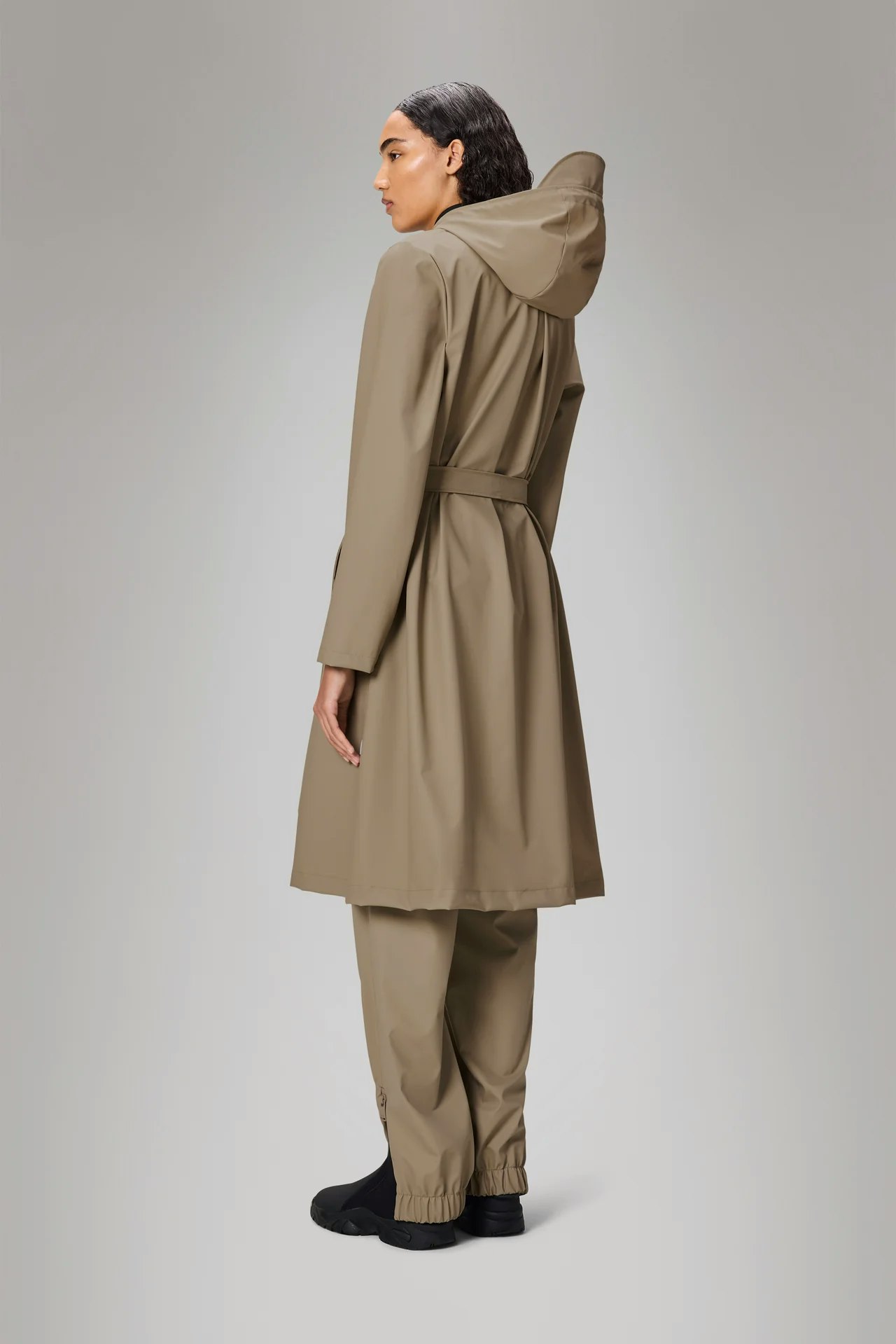 Rains -  A-Line Longer W Jacket - Beige