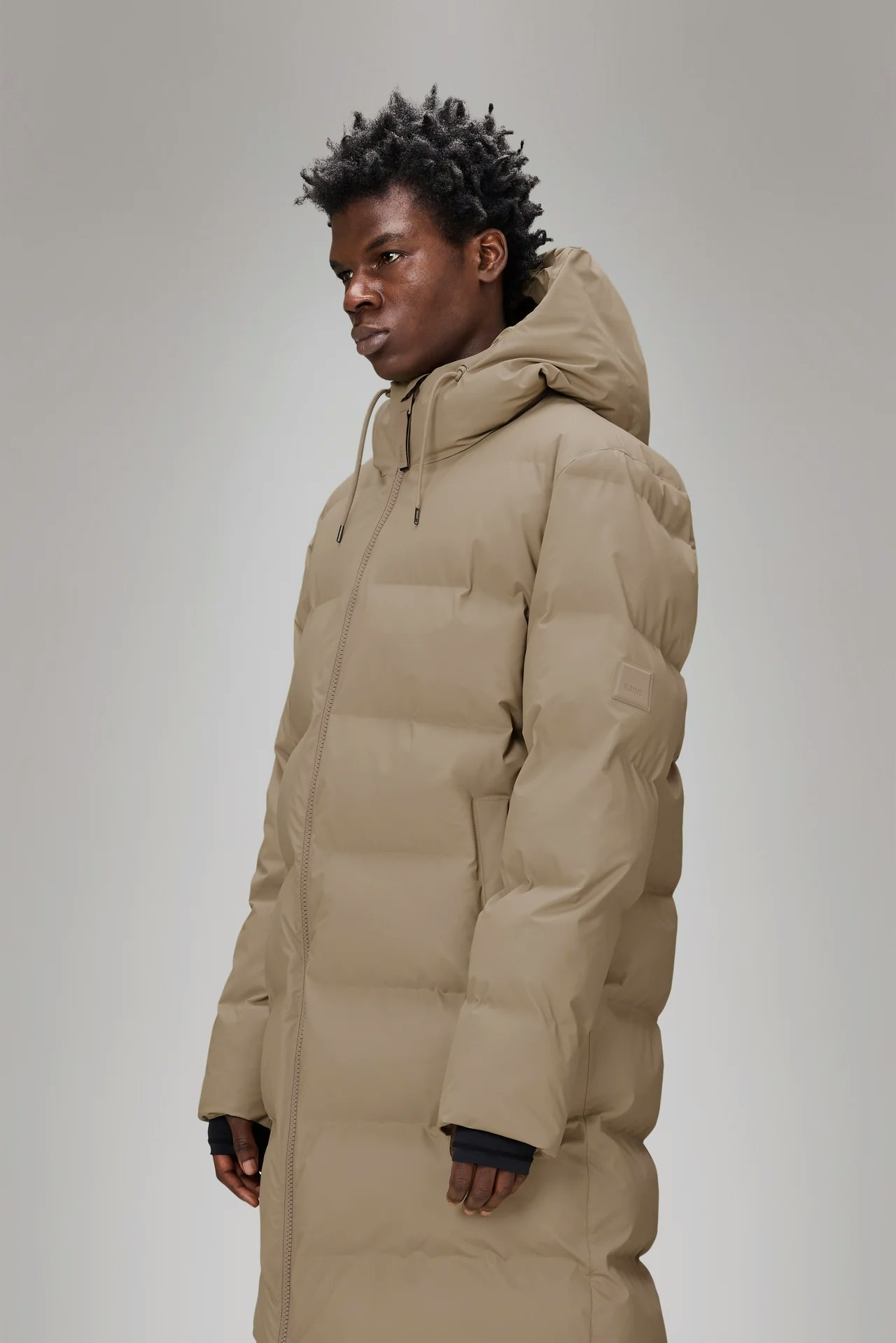 Rains - Alta Longer Puffer Jacket - Beige
