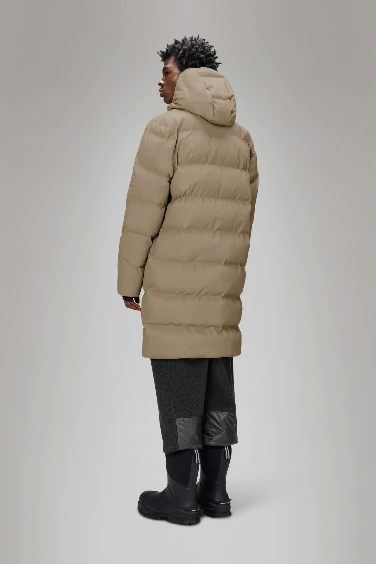 Rains - Alta Longer Puffer Jacket - Beige