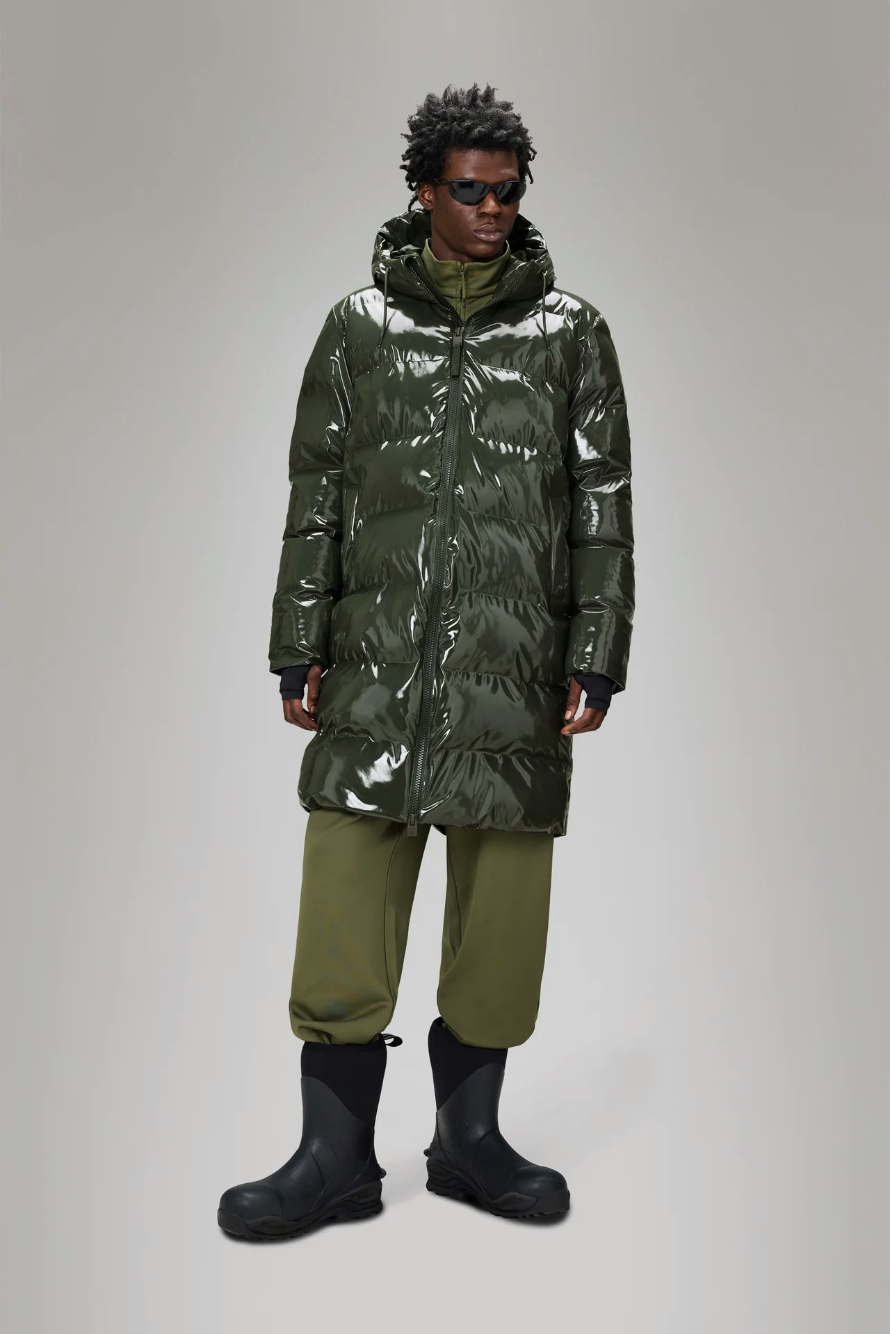 Rains - Alta Longer Puffer Jacket - Swamp