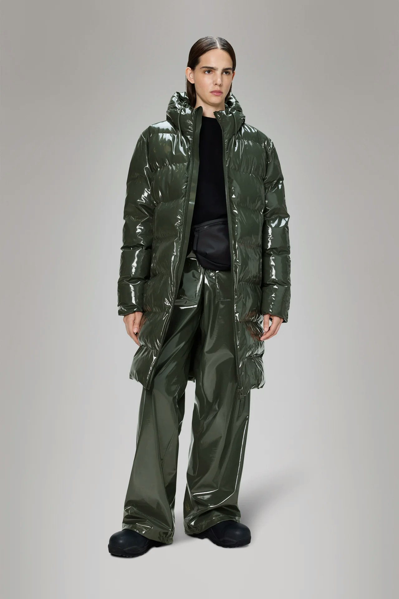 Rains - Alta Longer Puffer Jacket - Swamp