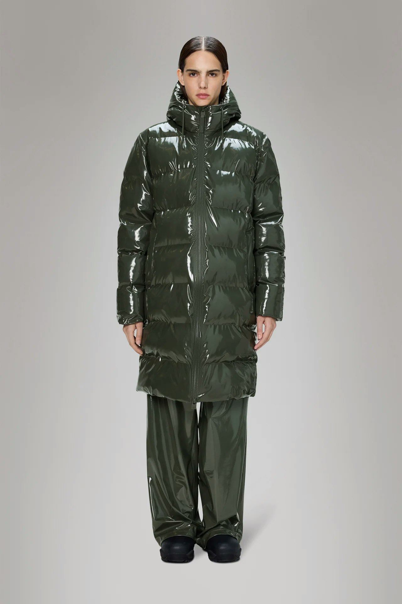 Rains - Alta Longer Puffer Jacket - Swamp