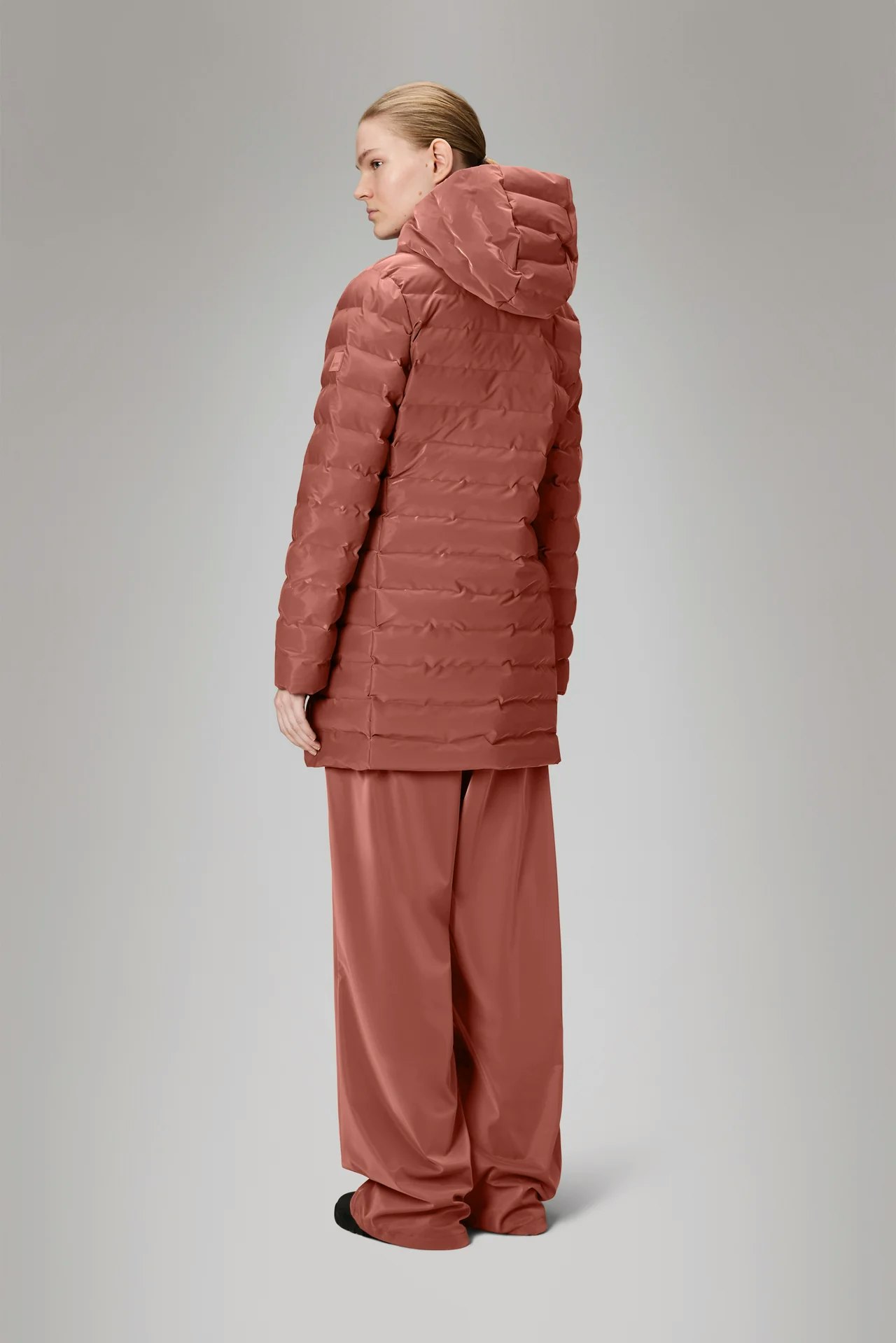 Rains - Lohja Long Puffer Curve Jacket - honor