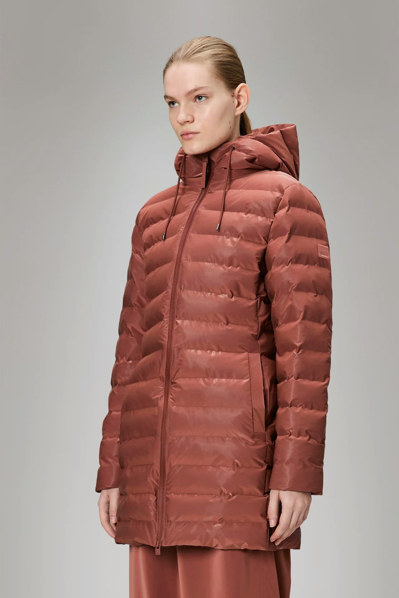 Rains - Lohja Long Puffer Curve Jacket - honor