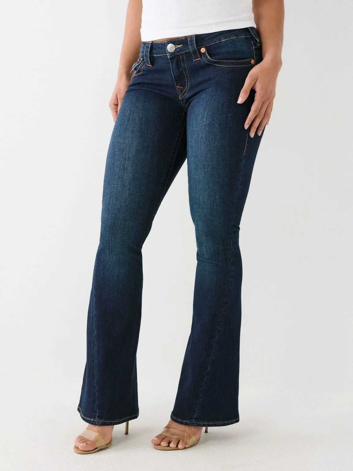 True Religion - Joey low rise flare - muddy waters
